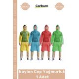 Özel Üretim Kapüşonlu Çıtçıtlı Pratik Şeffaf Kaliteli Acil Durum Konser Miting Naylon Cep Yağmurluk - 1 Adet