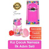 Özel Üretim Kız Çocuk Namaza İlk Adım Seccade Tesbih Seti Kızımın Seccadesi Oyuncak Hazırlık Hediye