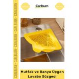 Özel Üretim Köşe Uyumlu Ergonomik Plastik Evye Organizer Atık Mutfak Banyo Üçgen Lavabo Süzgeci