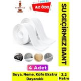 Özel Üretim Lavabo Tezgah Klozet Banyo Pencere Duş İzolasyon 3.2m Su Geçirmez Sızdırmaz Bant 4 Adet