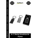 Özel Üretim Lazer Baskılı Logo İşlemeli Promosyon Hediyelik Şık Tasarım A7 Metal Anahtarlık Füme