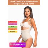Özel Üretim Lazer Kesim İz Göstermeyen Kaymaz Toparlayıcı Vücut Şekillendirici Göğsü Açık Slip Korse