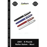 Özel Üretim Logo Baskılı Promosyon Ürünü Kurumsal Ofis Hediyesi Şık 2001 R Plastik Roller Kalem Mavi