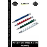 Özel Üretim Lüks Şık Kurumsal Hediye Promosyon Kaliteli Yazı Ofis Logo Metal Tükenmez Kalem Gümüş