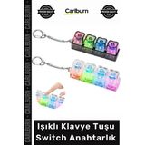 Özel Üretim Mekanik Fidget Stres Oyuncağı Rgb Ledli Tıklama Işıklı Klavye Tuşu Switch Anahtarlık