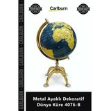 Özel Üretim Modern Ofis Hediyesi Lüks Masa Üstü Aksesuar Metal Ayaklı Dekoratif Dünya Küre 4076B