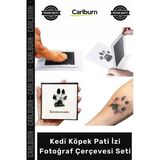 Özel Üretim Mürekkepsiz Baskı Kiti Pet Anı Hediyelikleri Kedi Köpek Pati İzi Fotoğraf Çerçevesi Seti