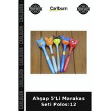 Özel Üretim Müzik Aleti Ritim Eğitici Çocuk Hobi Ahşap 5'Li Marakas Seti Polos:12