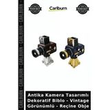 Özel Üretim Nostaljik Antika Kamera Tasarımlı Dekoratif Biblo - Vintage Görünümlü - Reçine Obje Vitrin