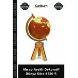 Özel Üretim Ofis Hediyesi Masa Üstü Vintage Coğrafi Harita Ahşap Ayaklı Dekoratif Dünya Küre 4136R