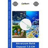 Özel Üretim Paslanmaz Dayanıklı İnce Gözenekli Yumuşak Fileli Sağlam Akvaryum Balık Kepçesi 7.5 Cm