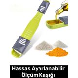 Özel Üretim Pratik Gıda Ölçüm Şeker Tuz Kahve Baharat Hassas Ayarlanabilir Ölçüm Kaşığı