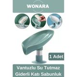Özel Üretim Pratik Hijyenik Vantuzlu Su Tutmaz Giderli Mutfak Banyo Lavabo Katı Sabunluk 1 Adet
