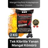Özel Üretim Pratik Kullanımlı Piknik Odun Çıra Gerektirmeyen Tek Kibritle Yanan Mangal Kömürü 2 Kg