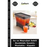 Özel Üretim Pratik Mutfak Sunum İçecek Su Ve Meşrubat Sebili - Buzdolabı Uyumlu - Musluklu - Kapaklı