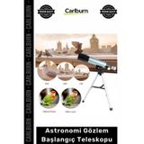 Özel Üretim Profesyonel 50mm Mercekli Uzay Refraktör Tripodlu Astronomi Gözlem Başlangıç Teleskopu