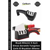 Özel Üretim Profesyonel Bıçak Bileyici 3 Açılı Elmas Seramik Tungsten Çelik El Bıçakları Bileme