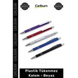 Özel Üretim Promosyon Baskılı Logo Uygulamalı Kaliteli Kurumsal Hediye Plastik Tükenmez Kalem Beyaz
