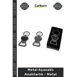Özel Üretim Promosyon Logolu Hediyelik Kurumsal Şık Gümüş Metal Açacaklı Anahtarlık Metal