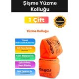 Özel Üretim Pvc Malzeme Kolu Saran Hava Yastıklı Her Yaşa Uygun Şişme Yüzme Kolluğu - Turuncu
