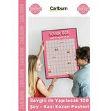 Özel Üretim Romantik Hediye Çiftlere Anı Listesi Sevgili Yapılacak 100 Şey Kazı Kazan Posteri