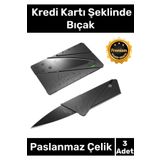 Özel Üretim Sağlam Dayanıklı Yer Kaplamaz Cep Cüzdan Kredi Kartı Şeklinde Kutusuz Bıçak - 3 Adet