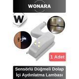 Özel Üretim Sensörlü Düğmeli Led Işıklı Tak Çıkar Dolap İçi Otomatik Aydınlatma Lambası 1 Adet