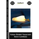 Özel Üretim Sevimli Silikon Dokunmatik Yatak Odası Aydınlatma Yatan Ördek Tasarımlı Gece Lambası