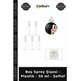 Özel Üretim Seyahat Pratik Kozmetik Çanta Boyu Boş Sprey Şişesi - Plastik - 50 Ml - Şeffaf