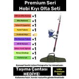 Özel Üretim Şık Taşıma Çantalı Hazır Kurulu Tam Takım Hobi Kıyı Olta Seti - 360cm Kamış Hediyeli
