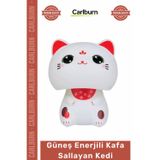 Özel Üretim Solar Araç İçi Torpido Üstü Dekoratif Masaüstü Biblo Güneş Enerjili Kafa Sallayan Kedi