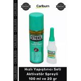 Özel Üretim Steel Mdf Ahşap Güçlü Hızlı Yapıştırıcı Seti Aktivatör Spreyli 100 Ml 20 Gr