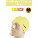 Özel Üretim Su Geçirmez Silikon Yüzücü Havuz Ve Deniz Bonesi Elastik Yüzme Şapkası 2'li Set