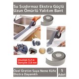 Özel Üretim Su Sızdırmaz Ekstra Dayanıklı Pvc Yağ Kenar Küf Önleyici 3.2m Gri Izolasyon Bant 5 Adet