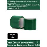 Özel Üretim Süper Güçlü Su Geçirmez Yeşil Çok Amaçlı Tamir ve Izolasyon Bandı 48MM x 10M 5 Adet