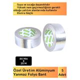 Özel Üretim Suya Sıcaklığa Dayanıklı Tamir Soba Boru Yama Alüminyum Yanmaz Folyo Bant 44MM-20MT 5 Ad