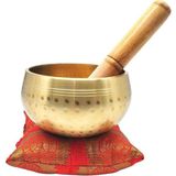 Özel Üretim Tamamı Pirinç Meditasyon Çanı El Yapımı Tibet Çanağı Spiritüel Şifa Kaynağı Çakra Açıcı Ses Terapisi - 14 CM