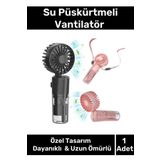 Özel Üretim Taşınabilir 3 Kademeli 1200 Mah Usb Şarjlı Su Hazneli Püskürtmeli Mini Klima Vantilatör