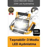 Özel Üretim Taşınabilir 3 Modlu 6500K Renk Sıcaklığı 20W Led 1300 Lümen Ayaklı Projektör Aydınlatma
