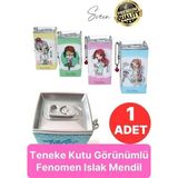 Özel Üretim Teneke Kutu Şekil Görünümlü Islak Mendil Anahtarlık Çocuk Figürlü Mini Cep Çanta Uyumlu