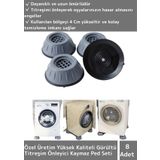 Özel Üretim Titreşim Önleyici Kaydırma Çamaşır Makinesi Mobilya Sabitleyici Ayak 8'li Set
