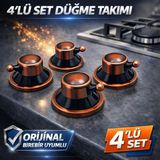 Özel Üretim Tüm Modellerle Uyumlu Orjinal Ankastre Ocak Fırın Düğmesi 4 Lü Set - elit1