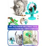 Özel Üretim Vantuzlu Çizilmeye Isırılmaya Dayanıklı Sesli Fırıldak Interaktif Kedi Mama Oyuncağı Kedi Oltası Hediyeli