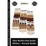 Özel Üretim Yapışmaz Esnek Isıya Dayanıklı Çiçek Mini Muffin Kek Kalıbı Silikon Karışık Model