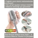 Özel Üretim Yüksek Kaliteli Çevre Dostu Uzun Saplı Kavanoz Bardak Biberon Temizleme Fırçası 33 cm