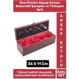 Özel Üretim Yüksek Kaliteli Şarap Şişesi Açacağı Çok Fonksiyonlu Ahşap Kutulu Şaraplık Tirbuşon Seti