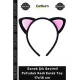 Özel Üretim Yumuşak Kostüm Parti Aksesuarı Cosplay Esnek Şık Sevimli Pofuduk Kedi Kulak Taç 17X15 Cm