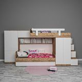 Özel Yavrulu Çekmeceli Ranza Mdf - Beyaz - 100 x 100 cm