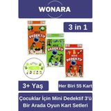 Özel Zeka Geliştirici Eğitici Ailece Çocuklara Eğlenceli Mini Dedektif Üçü Bir Arada Oyun Kart Seti