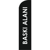 Özelbaskılı Yelken Bayrak - 18S-Siyah - 1 Adet